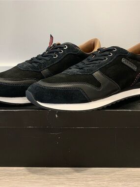 Men's Black Suede & Leather Casual Sneakers Lloyd
